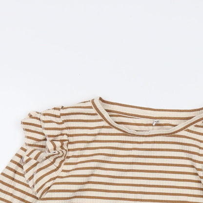 Womens UK Size L JDY Beige Basic Blouse