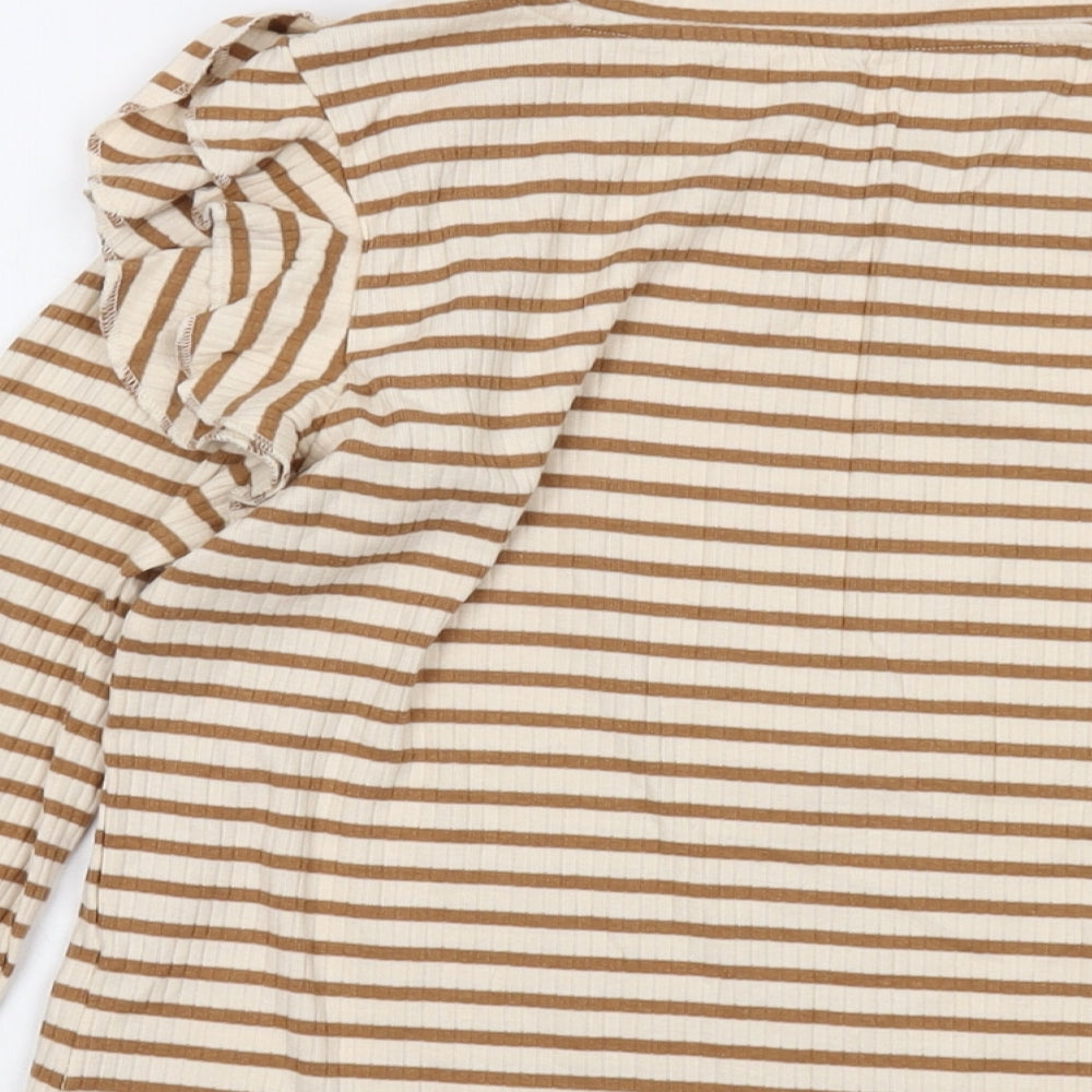 Womens UK Size L JDY Beige Basic Blouse