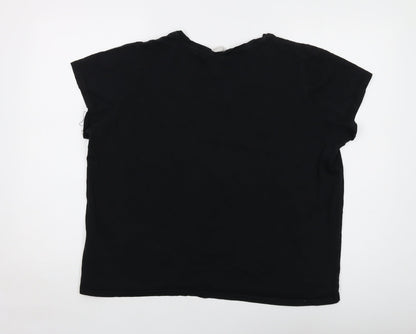 Womens UK Size XL Friends Black Basic T-Shirt