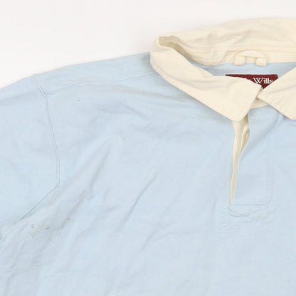 Jack Wills Mens Blue Cotton Polo Size XL Collared Button
