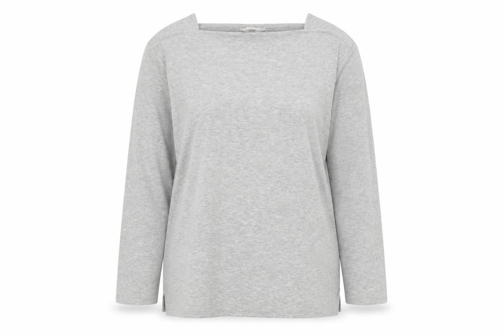 Womens UK Size 20 Cotton Traders Grey Basic T-Shirt