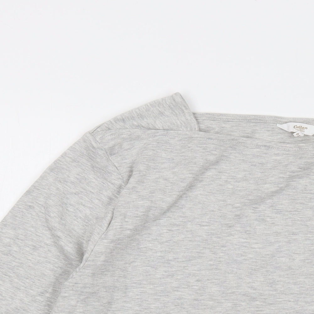 Womens UK Size 20 Cotton Traders Grey Basic T-Shirt