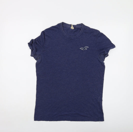 Womens UK Size S Hollister Blue Basic T-Shirt