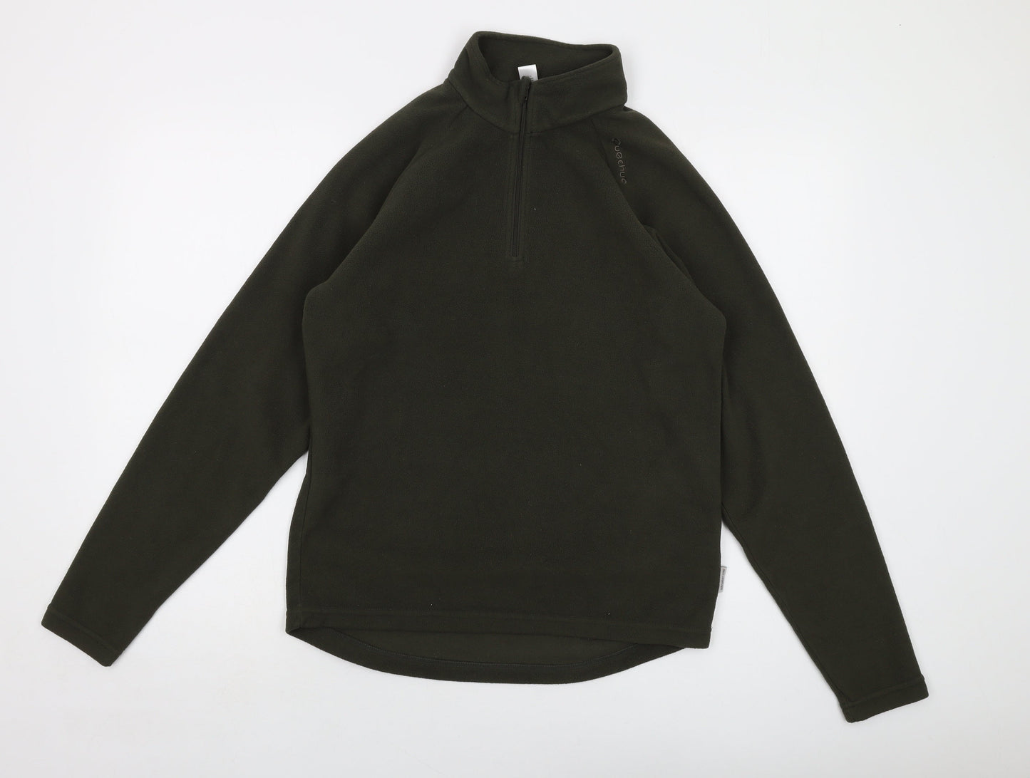 Mens UK Size S Oxylane Green Pullover Hoodie