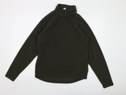 Mens UK Size S Oxylane Green Pullover Hoodie