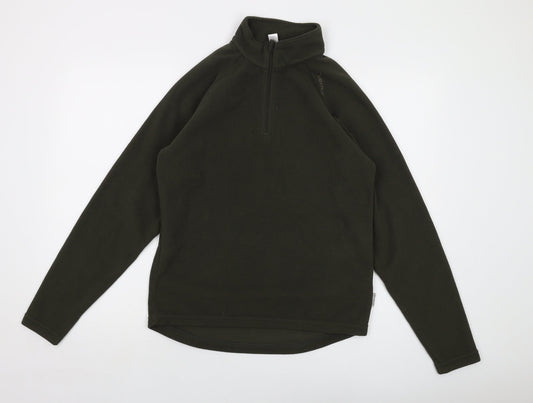 Mens UK Size S Oxylane Green Pullover Hoodie