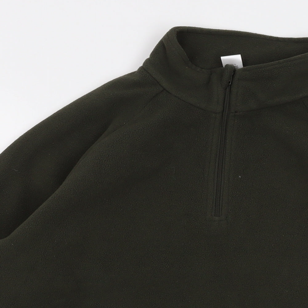 Mens UK Size S Oxylane Green Pullover Hoodie