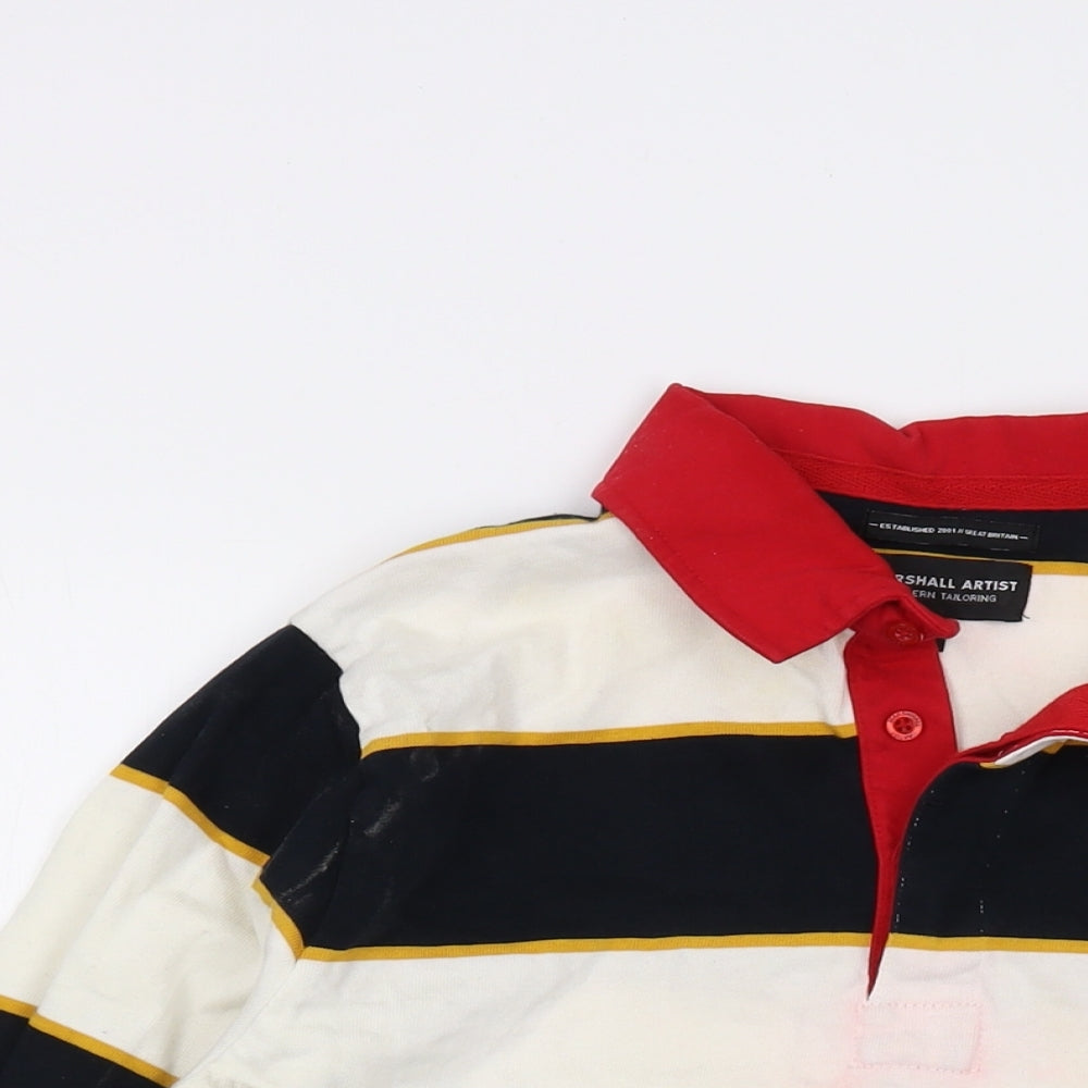 Marshall Artist Mens Multicoloured Striped Cotton Pullover Sweatshirt Size M