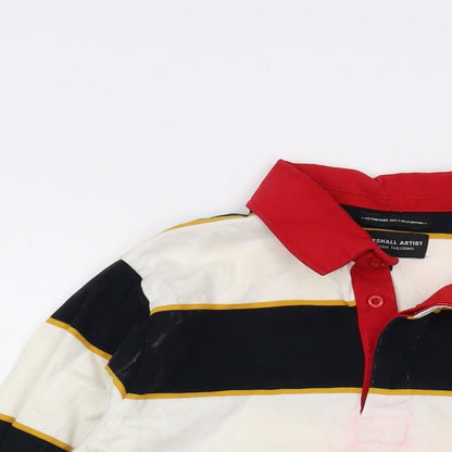 Marshall Artist Mens Multicoloured Striped Cotton Pullover Sweatshirt Size M