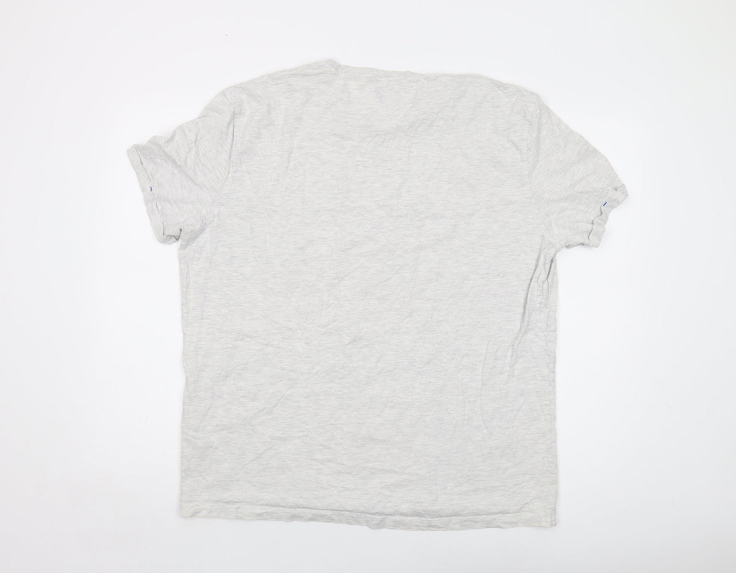 TOM TAILOR Mens Grey Cotton T-Shirt Size 3XL Crew Neck