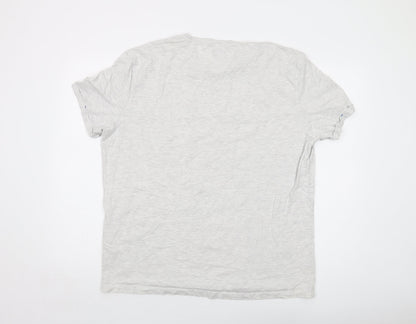 TOM TAILOR Mens Grey Cotton T-Shirt Size 3XL Crew Neck