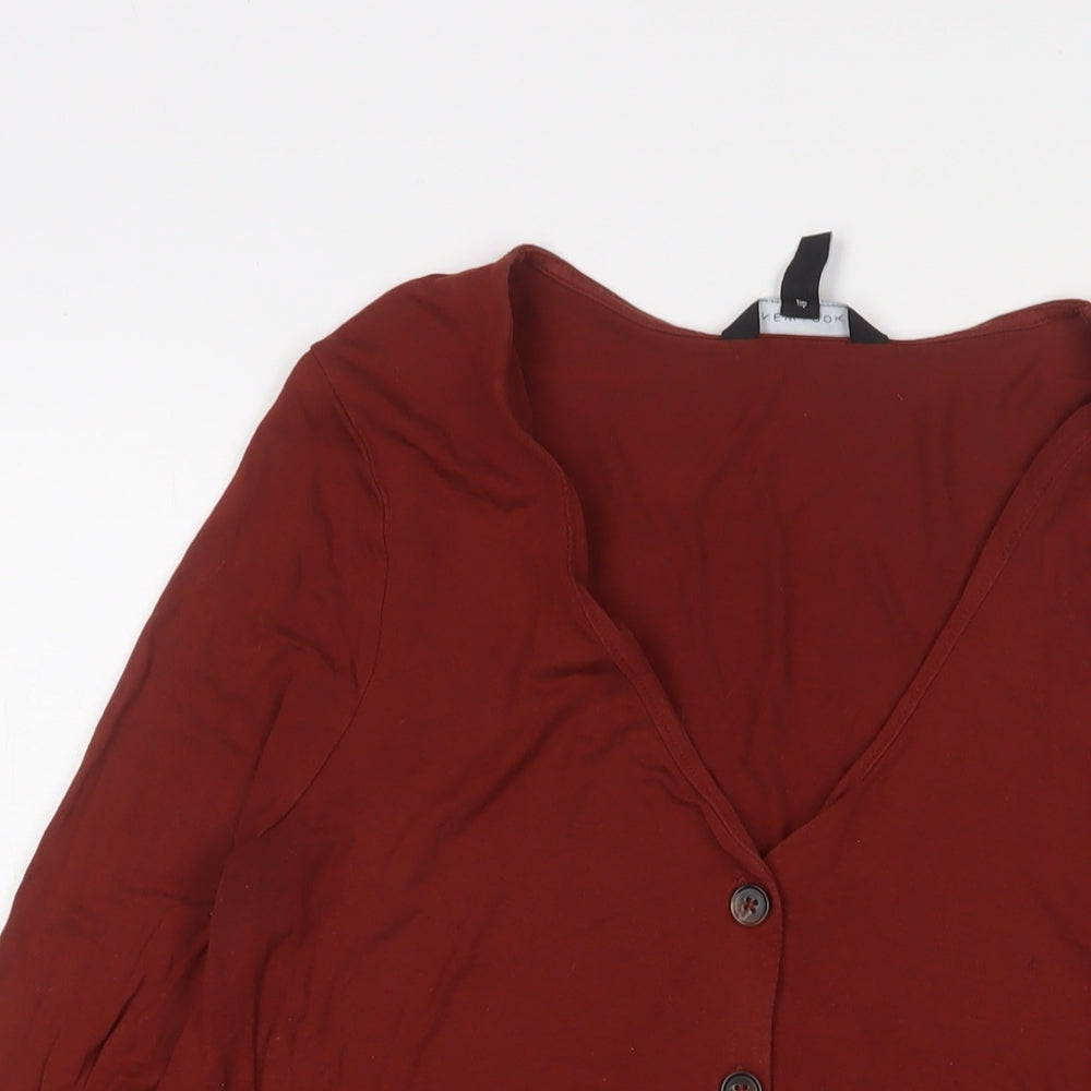 Womens UK Size 12 New Look Brown Basic Blouse