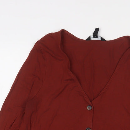 Womens UK Size 12 New Look Brown Basic Blouse
