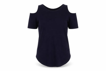 Womens UK Size 6 Boohoo Blue Basic T-Shirt