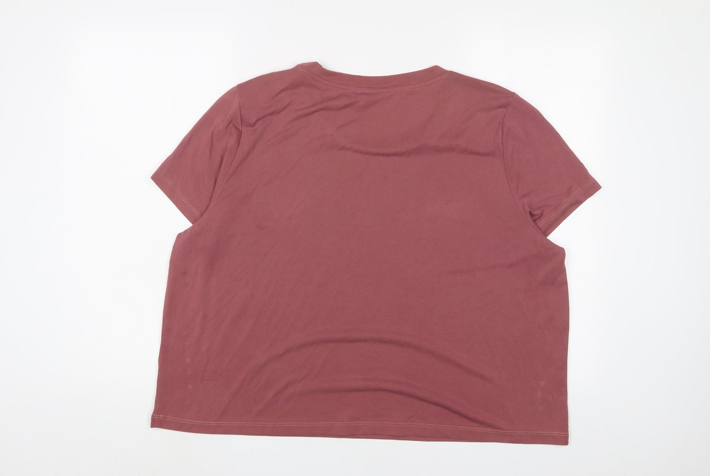 Womens UK Size 2XL Monki Pink Basic T-Shirt