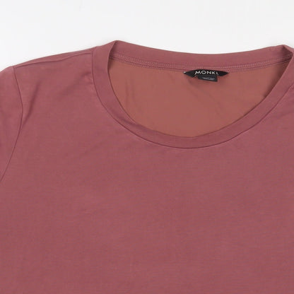 Womens UK Size 2XL Monki Pink Basic T-Shirt