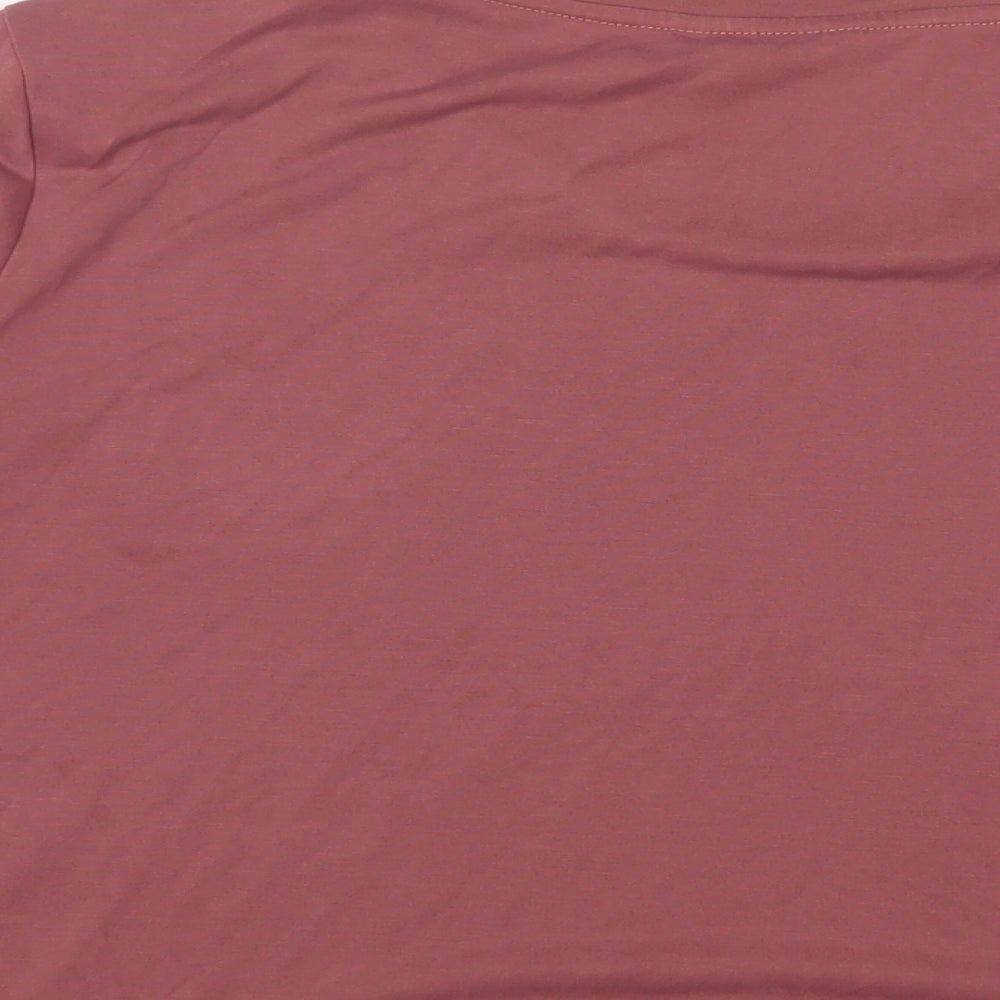 Womens UK Size 2XL Monki Pink Basic T-Shirt
