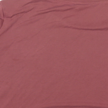 Womens UK Size 2XL Monki Pink Basic T-Shirt