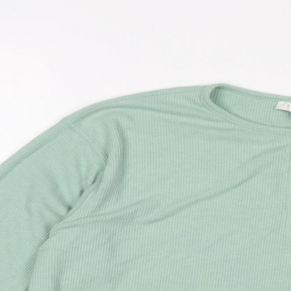 Womens UK Size 6 Topshop Green Basic T-Shirt