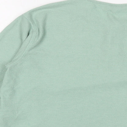 Womens UK Size 6 Topshop Green Basic T-Shirt