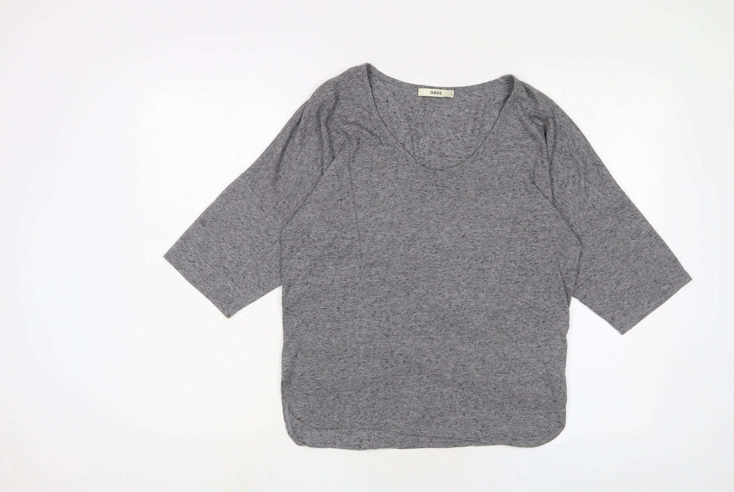 Womens UK Size S Oasis Grey Basic T-Shirt
