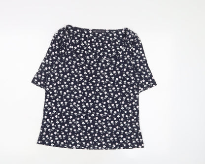 Womens UK Size 16 Marks and Spencer Blue Basic T-Shirt