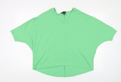 Womens UK Size S New Look Green Basic T-Shirt