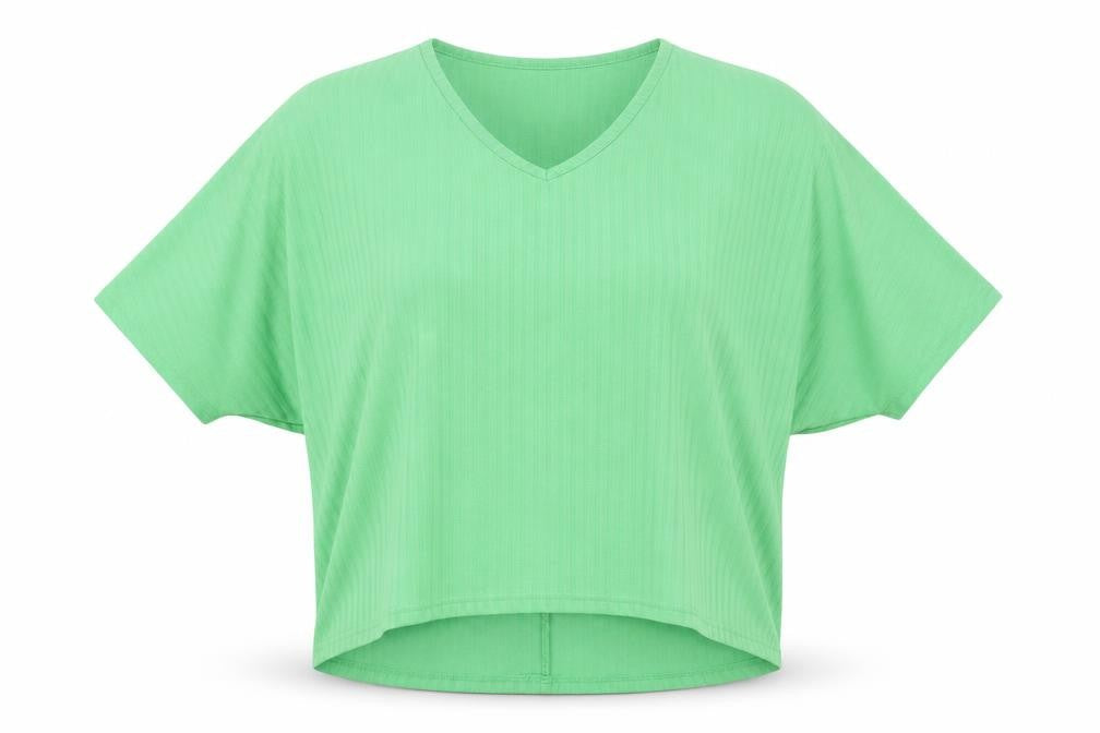Womens UK Size S New Look Green Basic T-Shirt