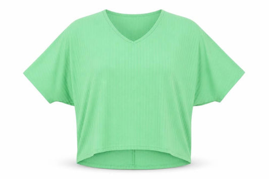 Womens UK Size S New Look Green Basic T-Shirt