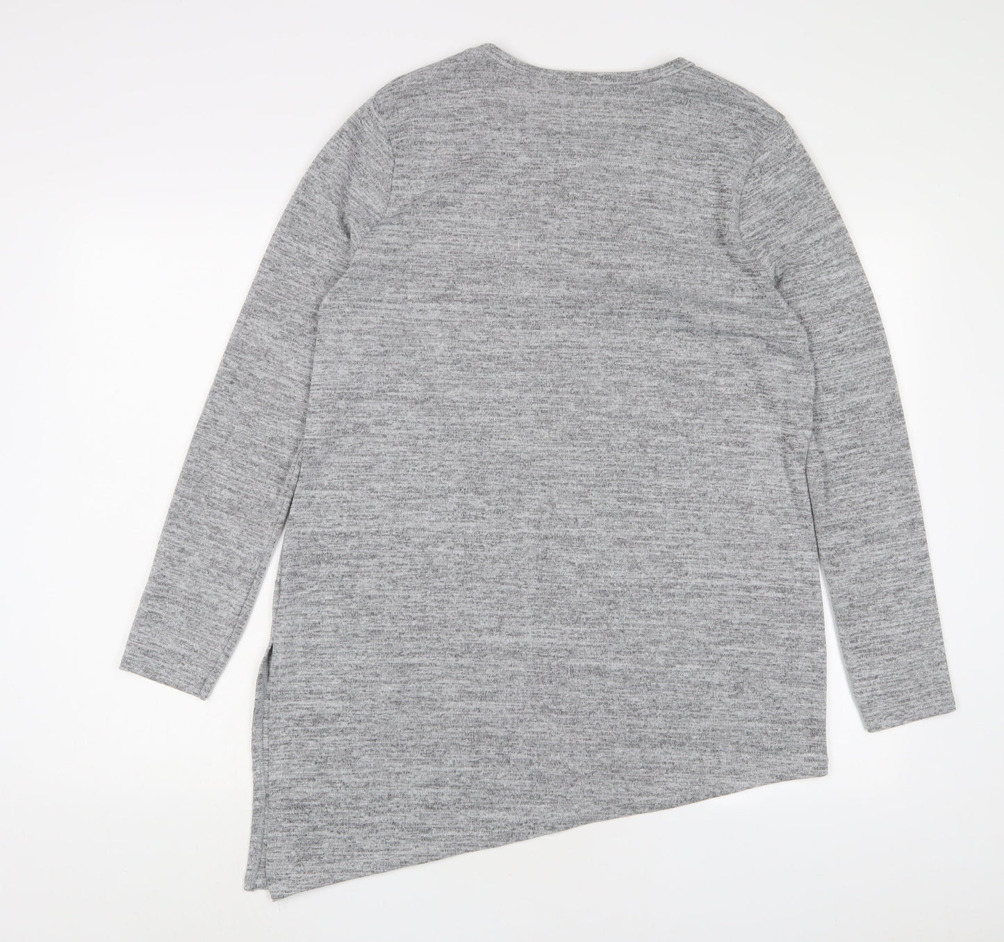 Womens UK Size 12 River Island Grey Basic T-Shirt