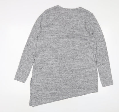 Womens UK Size 12 River Island Grey Basic T-Shirt
