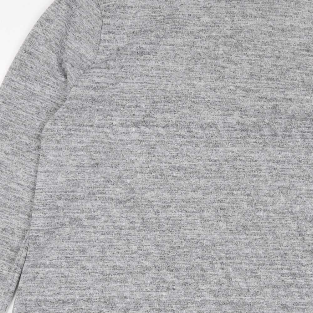Womens UK Size 12 River Island Grey Basic T-Shirt