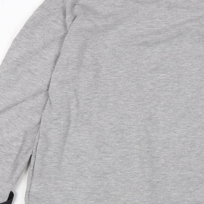 Bershka Womens Grey Polyester Pullover Sweatshirt Size S Pullover