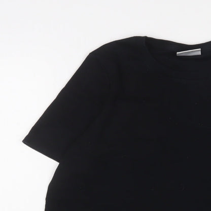 Womens UK Size 10 NEXT Black Basic T-Shirt