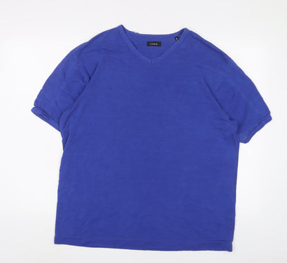 Womens UK Size L Linea Blue Basic T-Shirt