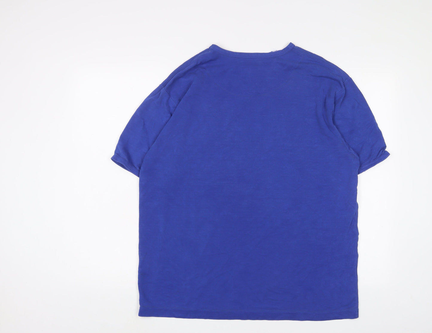 Womens UK Size L Linea Blue Basic T-Shirt