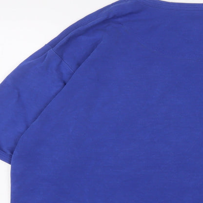Womens UK Size L Linea Blue Basic T-Shirt