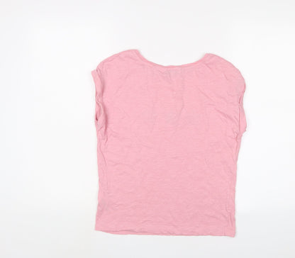 Womens UK Size 10 NEXT Pink Basic T-Shirt