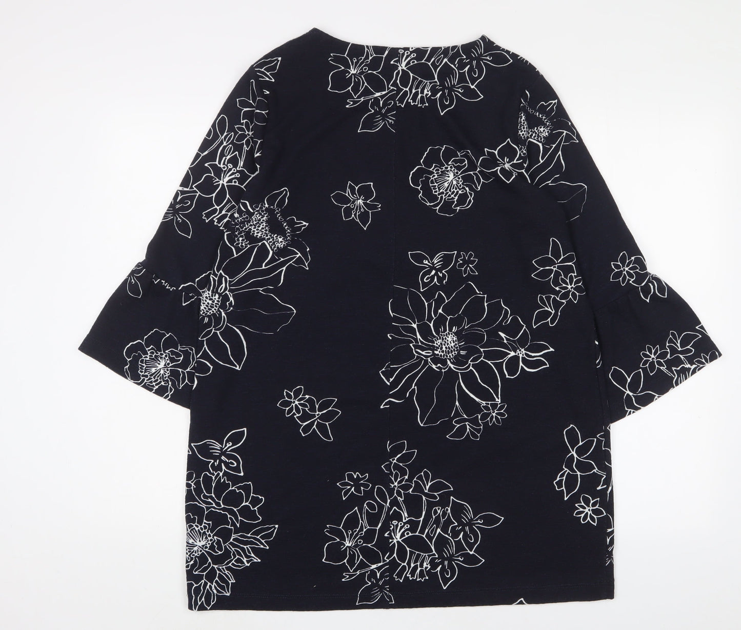 Womens UK Size 14 Marks and Spencer Blue Tunic T-Shirt