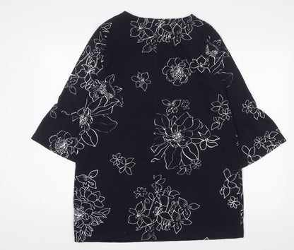 Womens UK Size 14 Marks and Spencer Blue Tunic T-Shirt