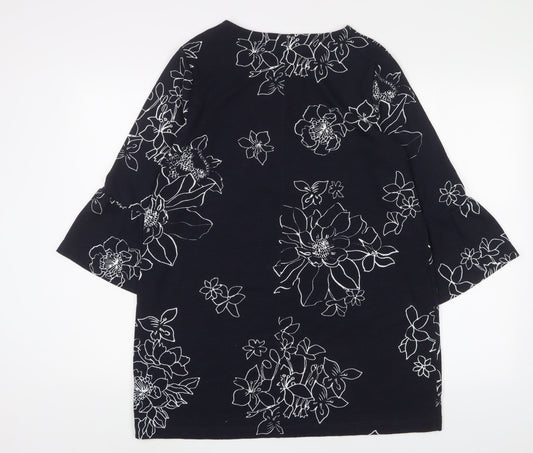 Womens UK Size 14 Marks and Spencer Blue Tunic T-Shirt