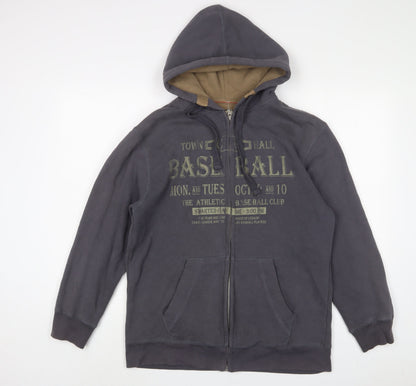 Mens UK Size M NEXT Grey Full Zip Hoodie