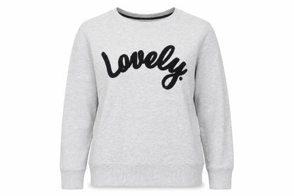 Oasis Womens Grey Viscose Pullover Sweatshirt Size L Pullover - Embroidered