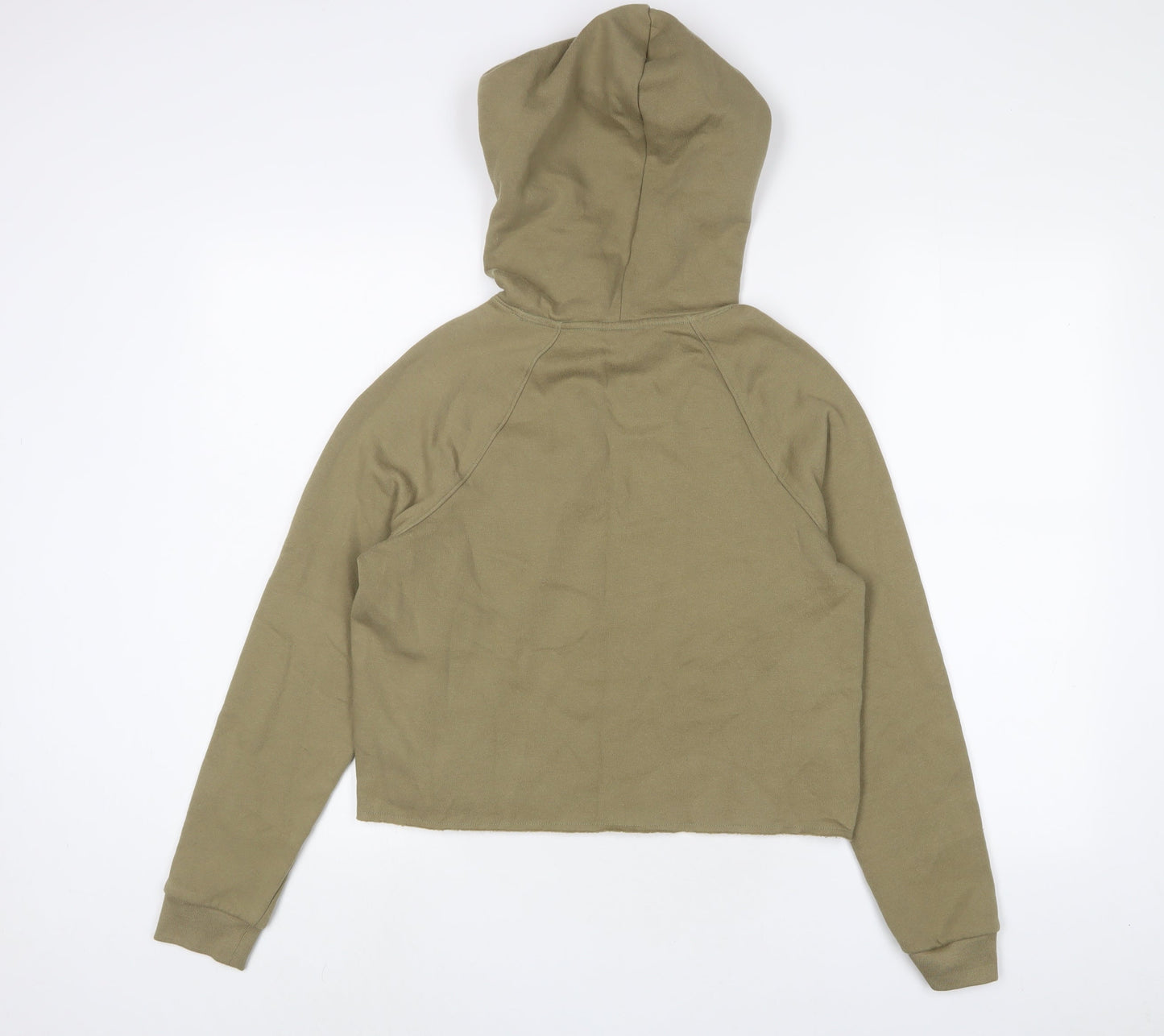PINK Womens Green Cotton Pullover Hoodie Size S Pullover