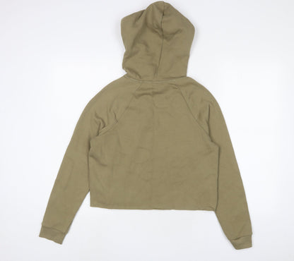 PINK Womens Green Cotton Pullover Hoodie Size S Pullover