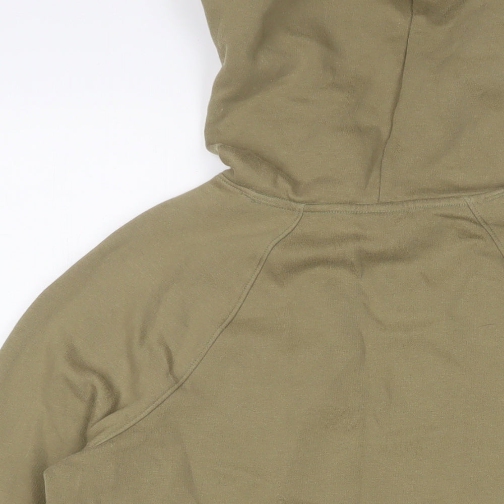 PINK Womens Green Cotton Pullover Hoodie Size S Pullover