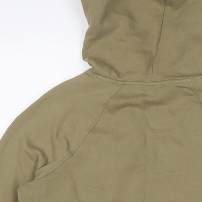PINK Womens Green Cotton Pullover Hoodie Size S Pullover