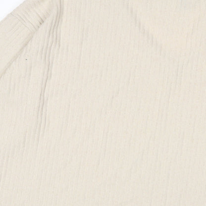 Womens UK Size M New Look Beige Basic T-Shirt