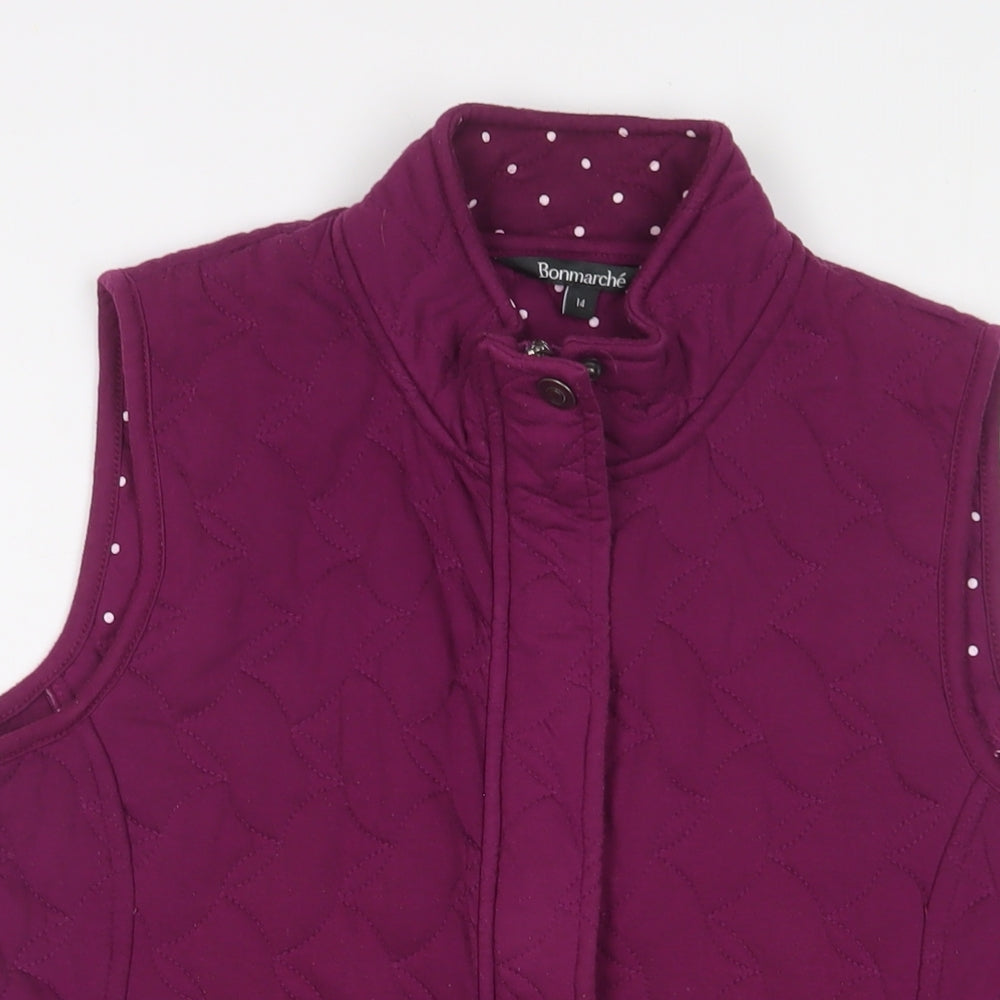 Womens UK Size 14 Bonmarché Purple Gilet