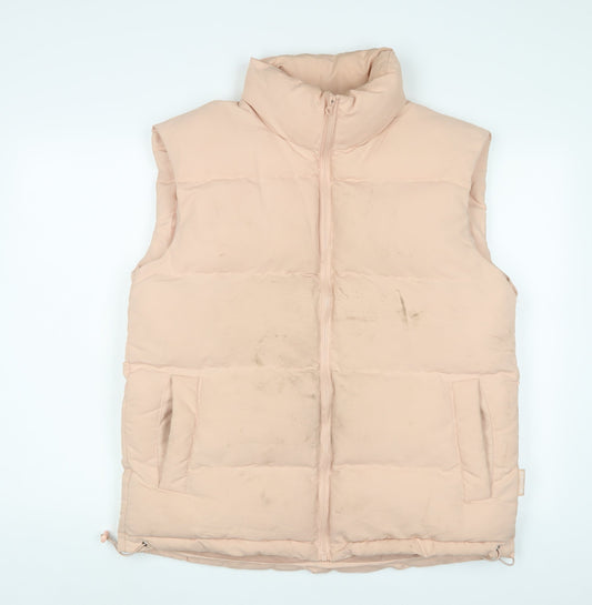 Missguided Womens Pink Gilet Jacket Size 10 Zip
